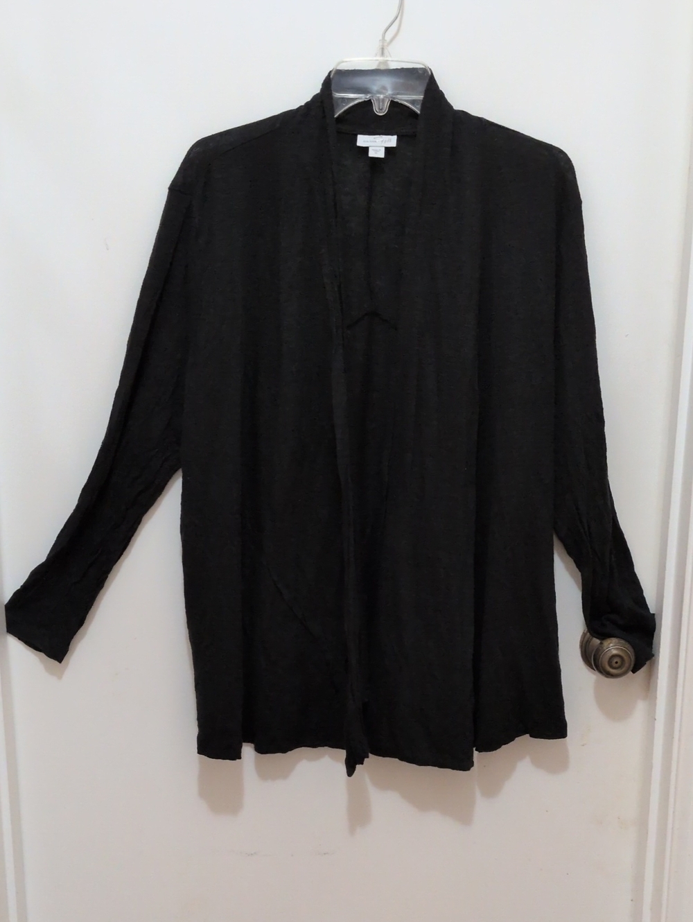 J. Jill Black Open-Front Women's Cardigan Size XL
